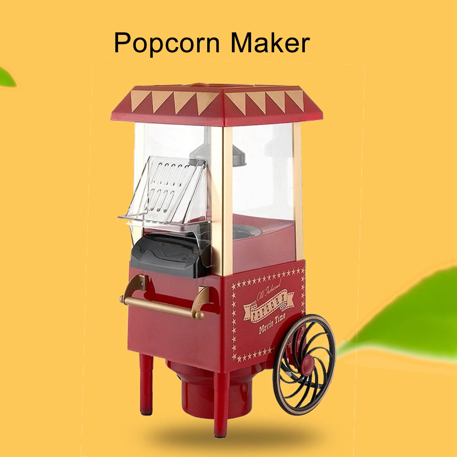 Popcorn Vending Machine - Automatic Popcorn Popper Popcorn Machine Red