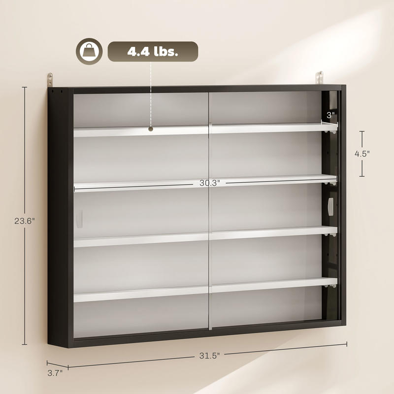 HOMCOM 5-Tier Display Cabinet, – обзор и цена Glass Cabinet Display