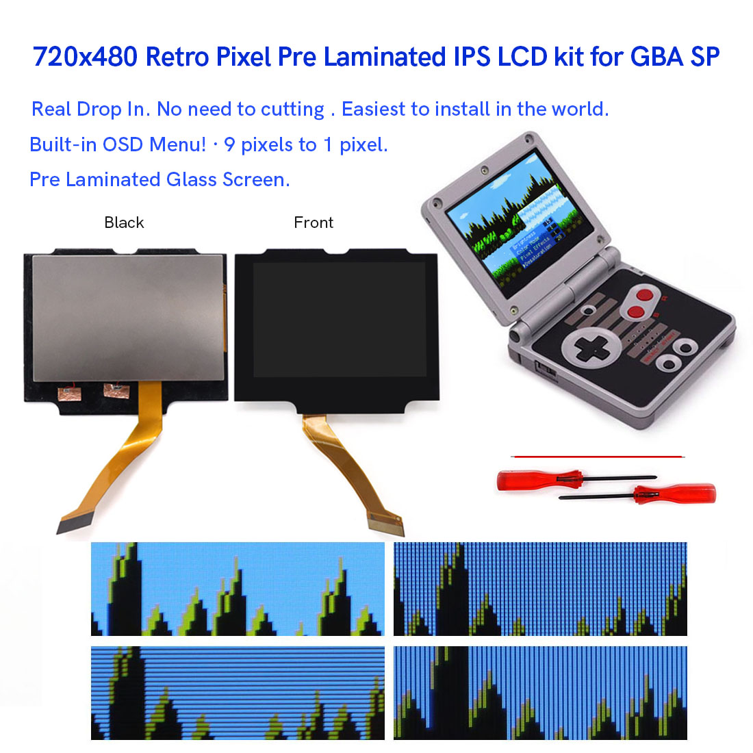 HD 3.0 inch For GBA SP V5  Lam – обзор и цена Lcd Screen Arcade