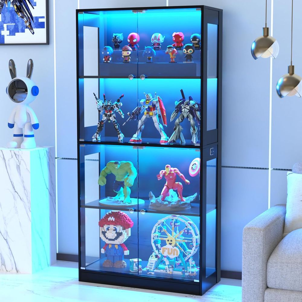 65 Glass Door Display Cabinet, – обзор и цена Glass Cabinet Display