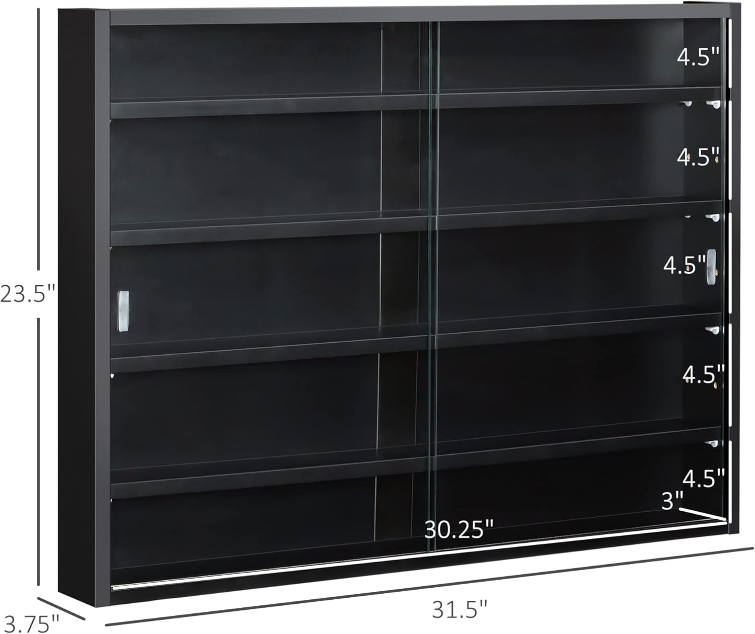 5-Tier Display Cabinet, Glass  – обзор и цена Glass Cabinet Display