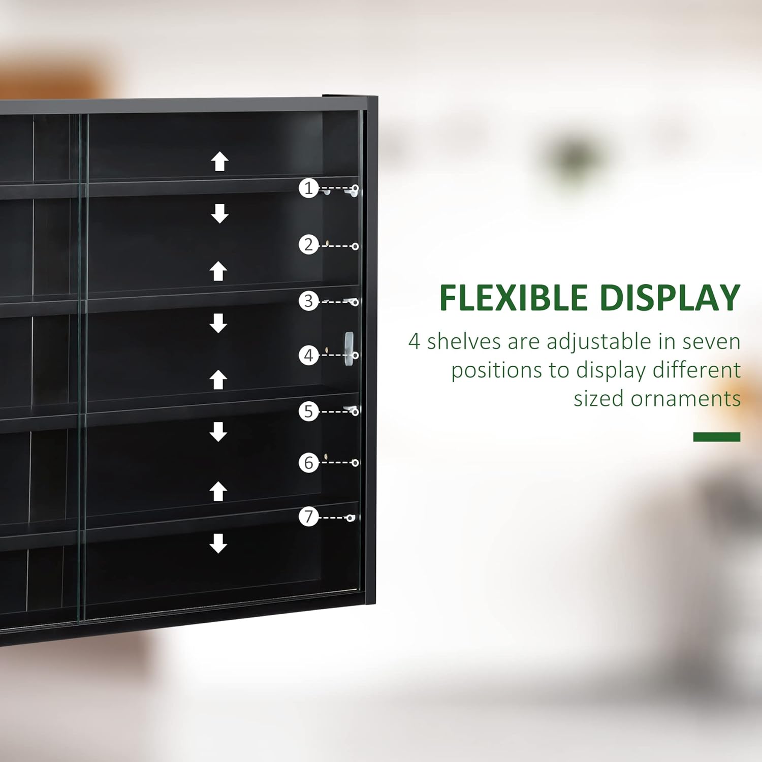 5-Tier Display Cabinet, Glass  – обзор и цена Glass Cabinet Display