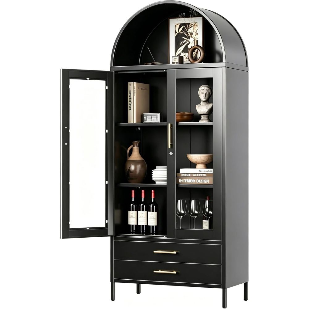 73 High Metal Display Cabinet  – обзор и цена Glass Cabinet Display
