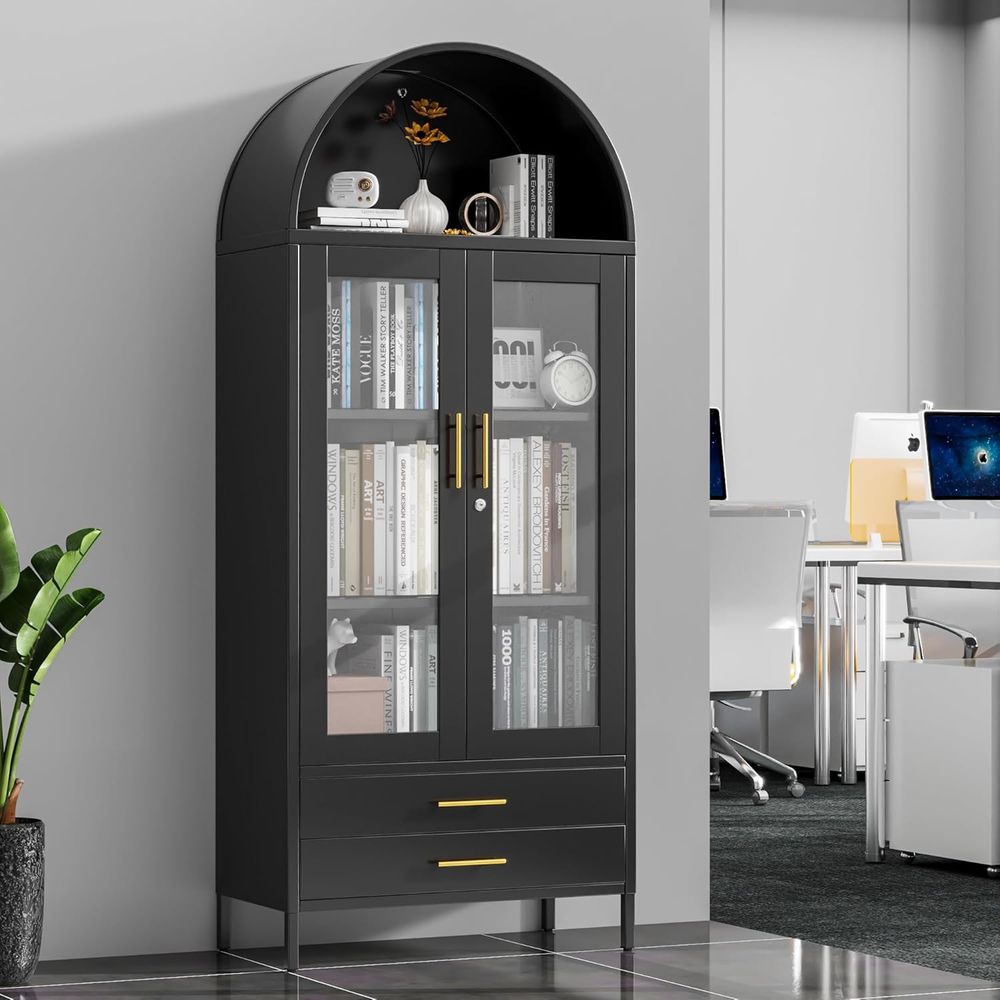 73 High Metal Display Cabinet  – обзор и цена Glass Cabinet Display