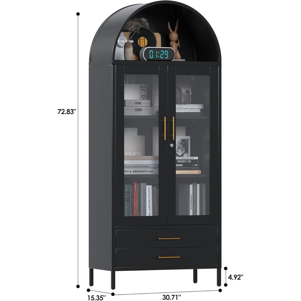 73 High Metal Display Cabinet  – обзор и цена Glass Cabinet Display