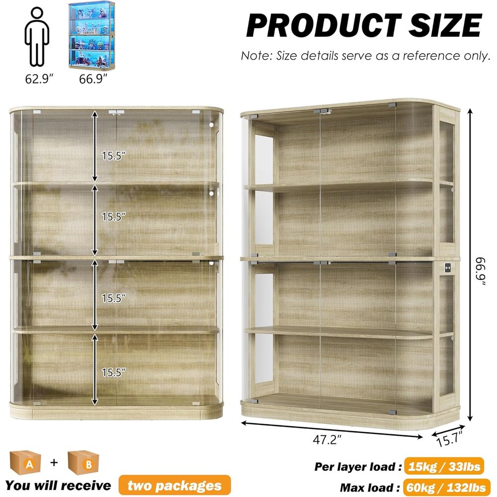 47.2 Glass-Door 4-Tier Display – обзор и цена Glass Cabinet Display