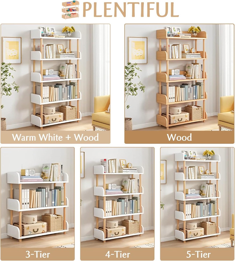 5-Tier Wooden Open Bookcase -  – обзор и цена Glass Cabinet Display