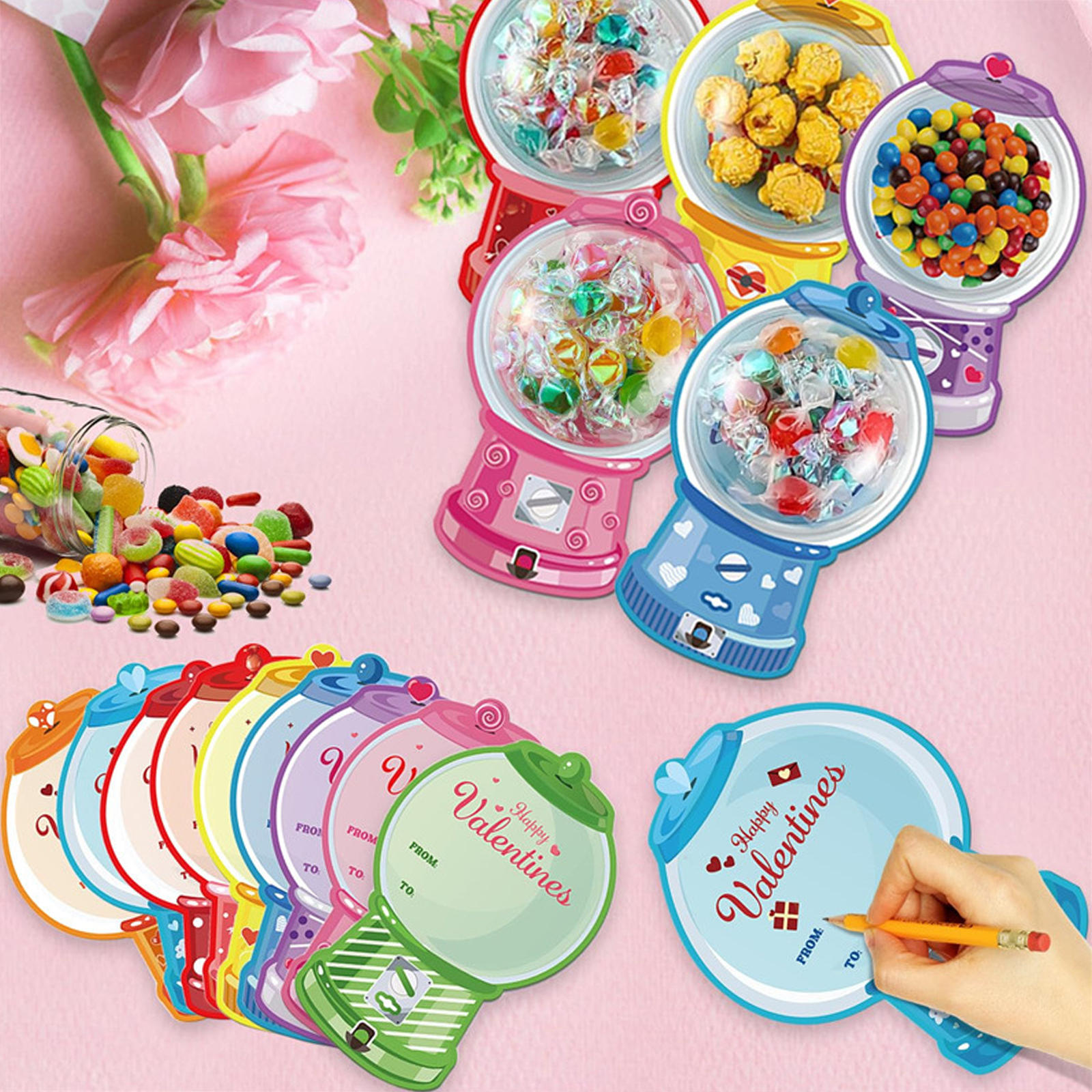 18/36Pack Kids Valentines Day  – обзор и цена Bubble Gum Machine