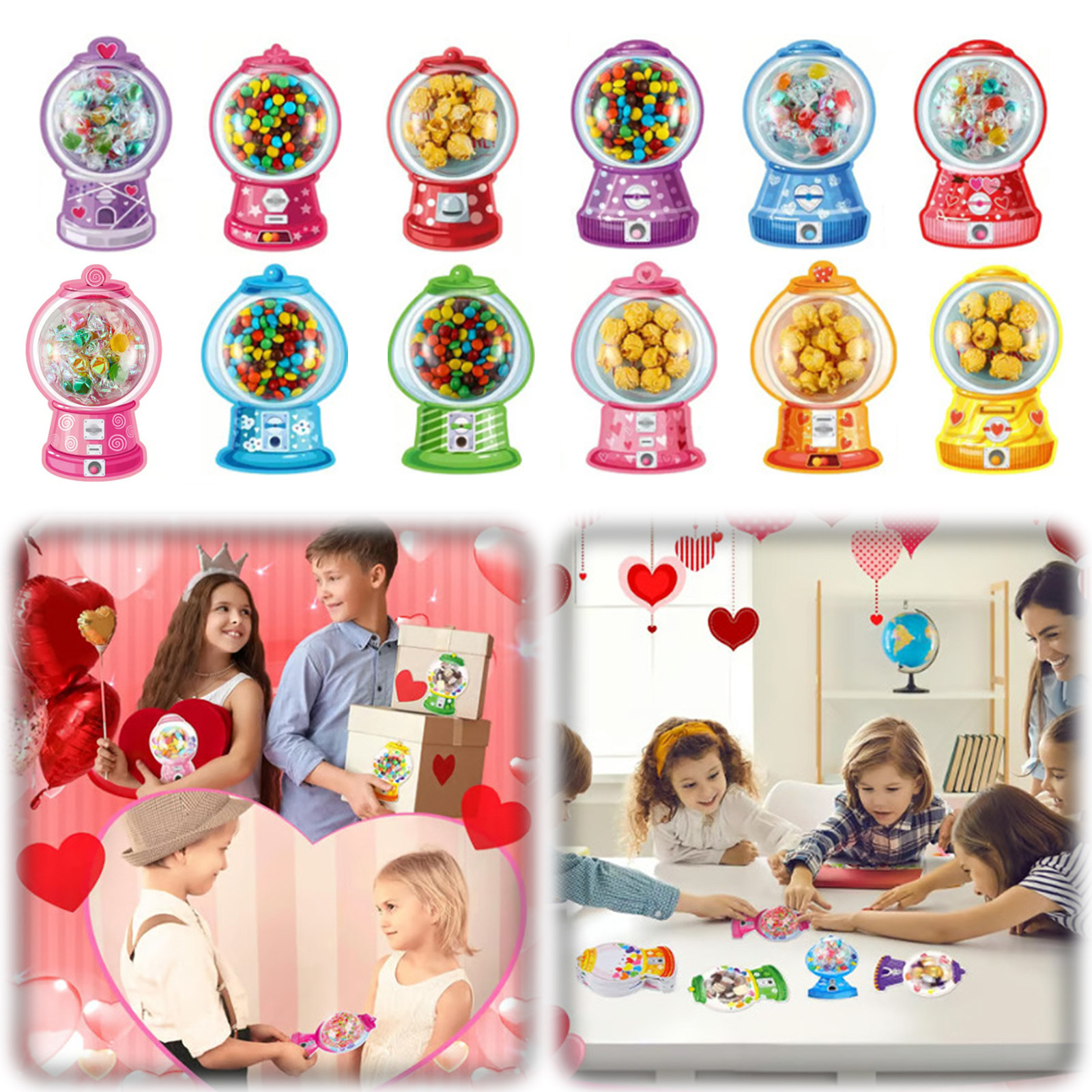 36/18 Pack Valentine Greeting  – обзор и цена Bubble Gum Machine