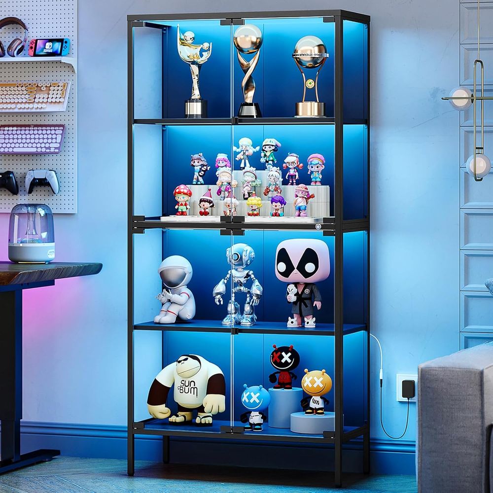 65 LED-Lit Glass Display Cabin – обзор и цена Glass Cabinet Display